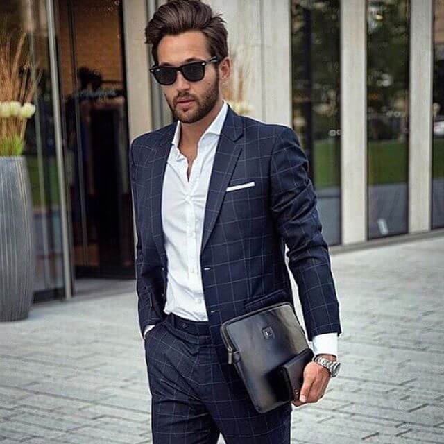 suit & navy document holder