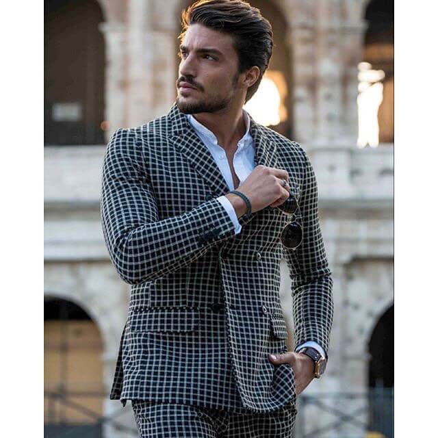 Grey Checkered Suit