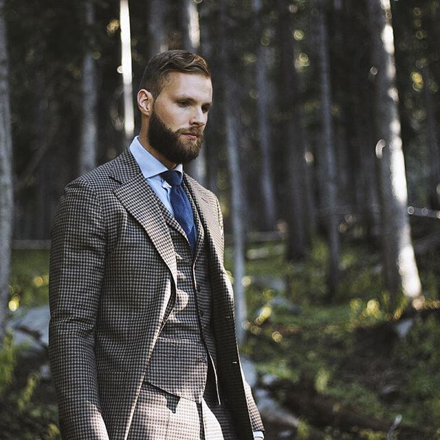 Men's jacket with check pattern