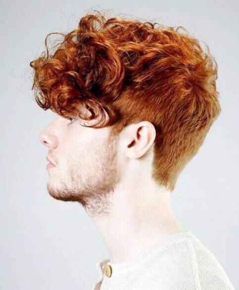 fiery short hairstyle ginger man