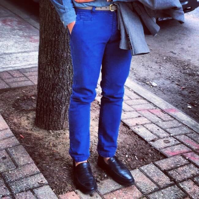 Bright Blue Pants Men