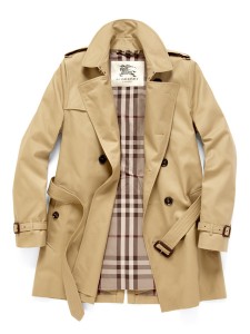 Burberry cotton blend trench coat, short length