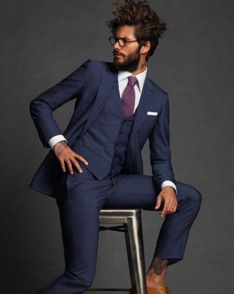 mens wardrobe blue suit