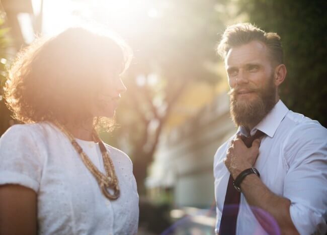 man and woman out in the sun